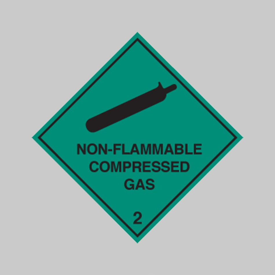 Non-Flammable Compressed Gas 2 Sign - Ready Set SuppliedNon-Flammable Compressed Gas 2 SignRigid Plastic14506F