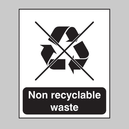 Non Recyclable Waste Sign - Ready Set SuppliedNon Recyclable Waste SignRigid Plastic16624H