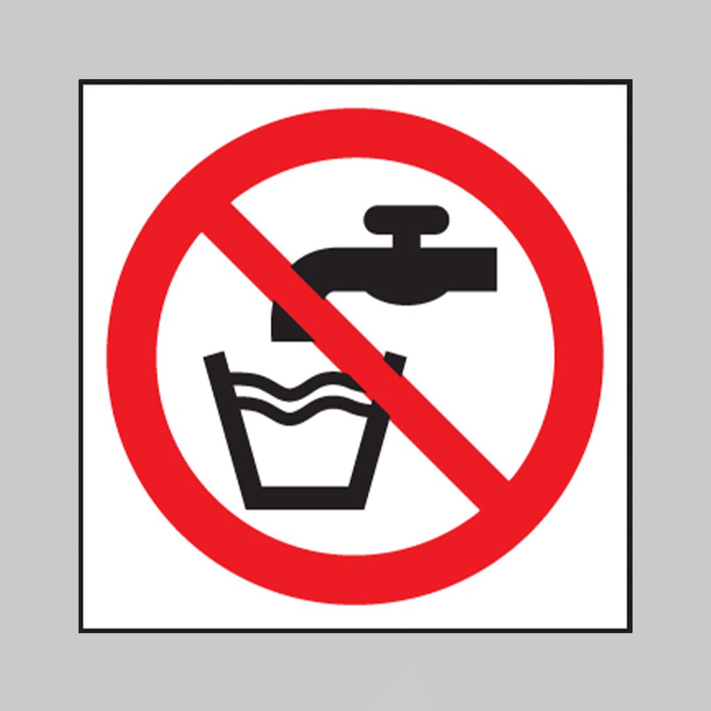 Not Drinking Water (Symbol) Sign - Ready Set SuppliedNot Drinking Water (Symbol) SignRigid Plastic13604F