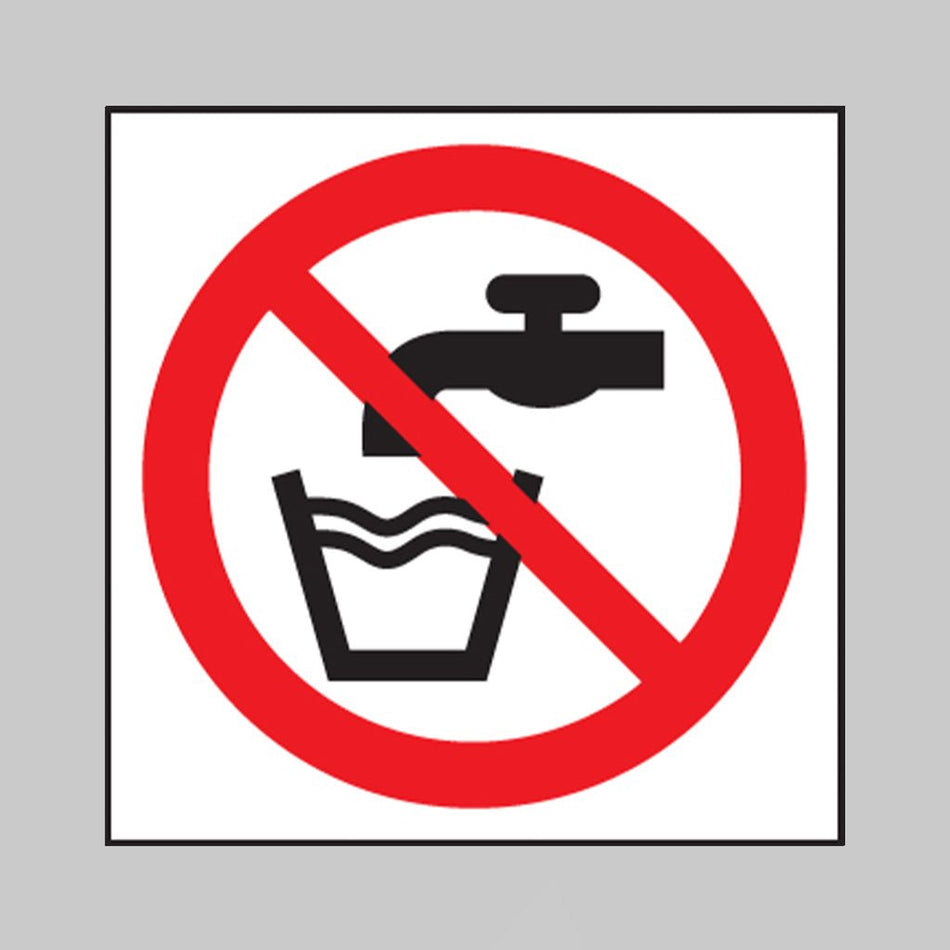 Not Drinking Water (Symbol) Sign - Ready Set SuppliedNot Drinking Water (Symbol) SignRigid Plastic13604F