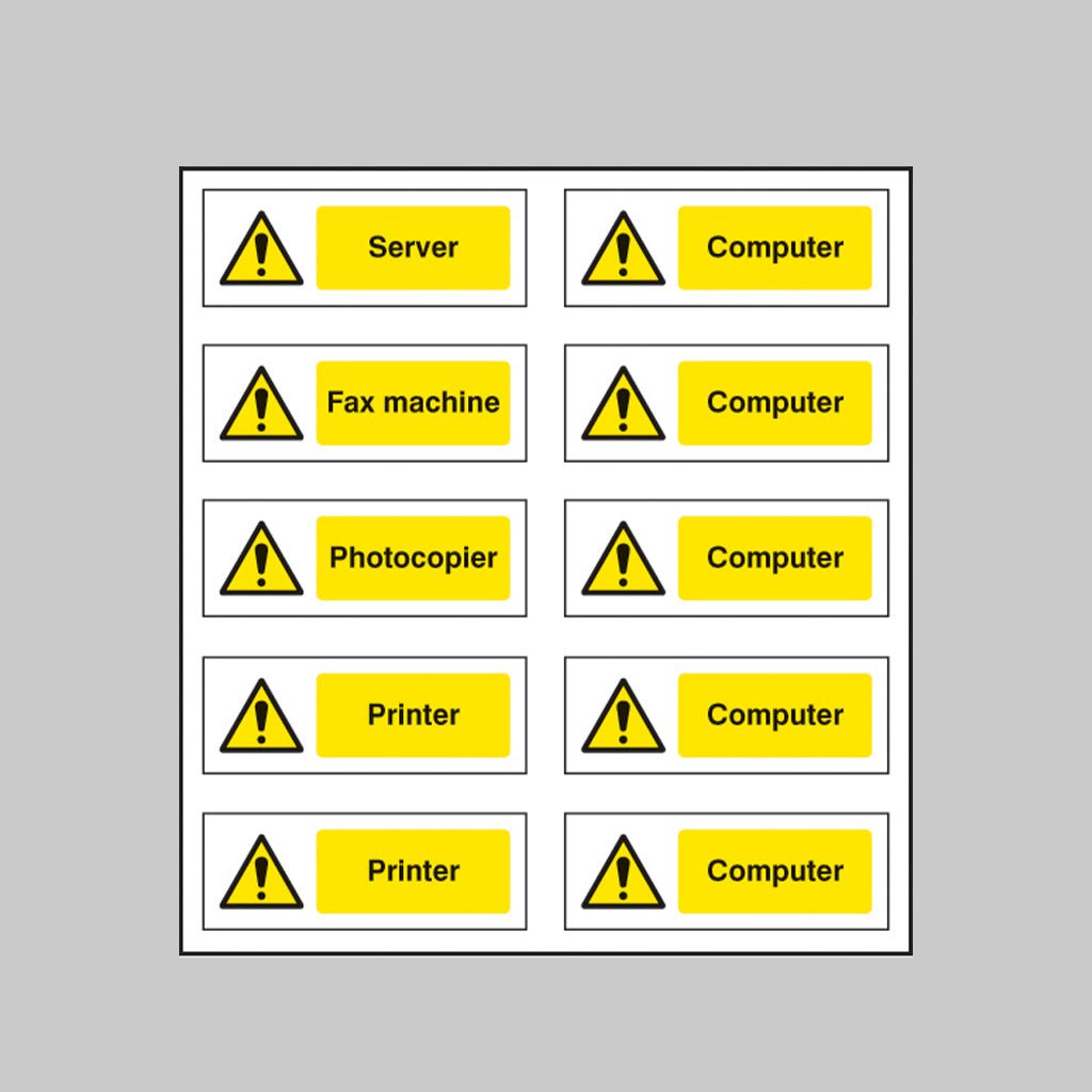 Office Labels (Various Machinery) Sheet of 10 Labels 40 x 18mm - Ready Set SuppliedOffice Labels (Various Machinery) Sheet of 10 Labels 40 x 18mm54040