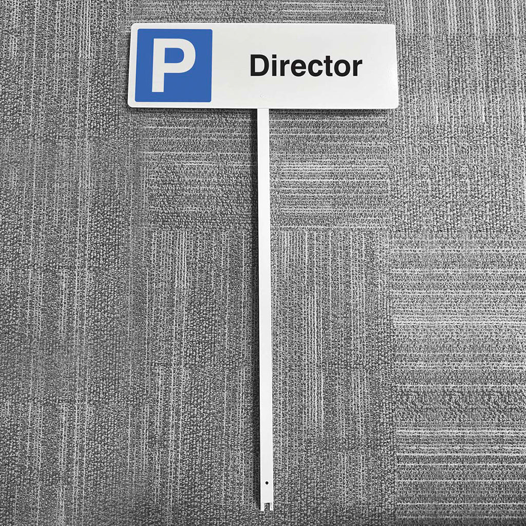 Parking Director Aluminium Verge Sign 450 x 150mm On Post 800mm High - Ready Set SuppliedParking Director Aluminium Verge Sign 450 x 150mm On Post 800mm High56528