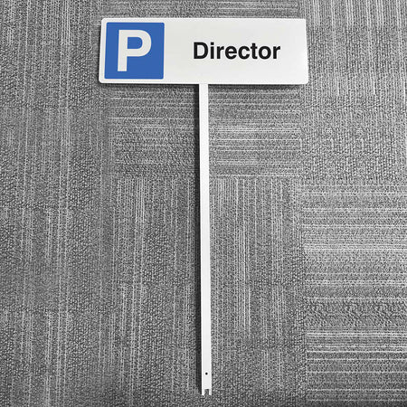 Parking Director Aluminium Verge Sign 450 x 150mm On Post 800mm High - Ready Set SuppliedParking Director Aluminium Verge Sign 450 x 150mm On Post 800mm High56528