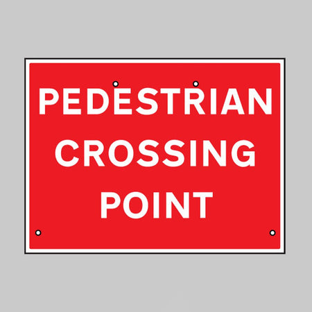 Pedestrian Crossing Point, 600 x 450mm Re-Flex Sign (3mm Reflective Polypropylene) - Ready Set SuppliedPedestrian Crossing Point, 600 x 450mm Re-Flex Sign (3mm Reflective Polypropylene)56471