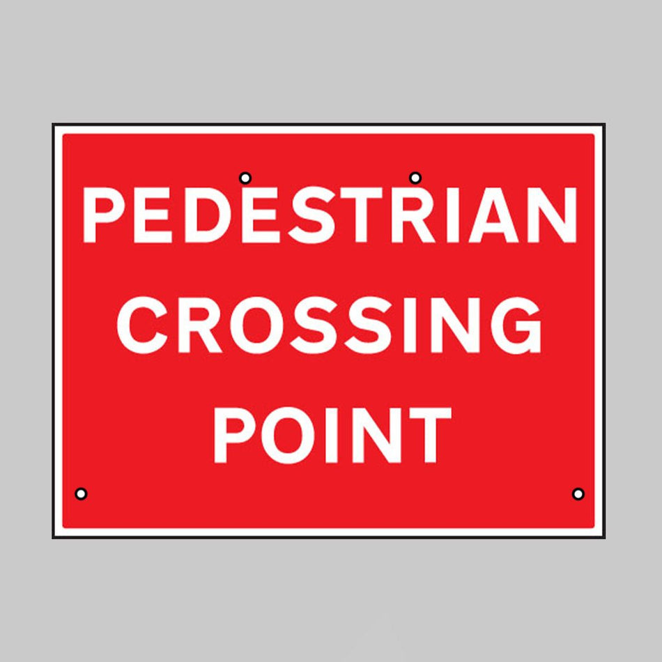 Pedestrian Crossing Point, 600 x 450mm Re-Flex Sign (3mm Reflective Polypropylene) - Ready Set SuppliedPedestrian Crossing Point, 600 x 450mm Re-Flex Sign (3mm Reflective Polypropylene)56471