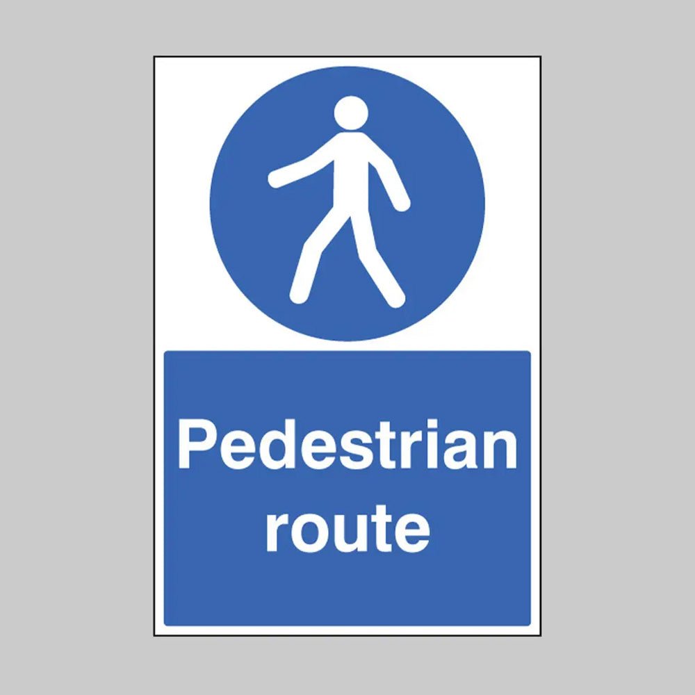 Pedestrian Route Floor Graphic 400 x 600mm (External Grade) - Ready Set SuppliedPedestrian Route Floor Graphic 400 x 600mm (External Grade)53578