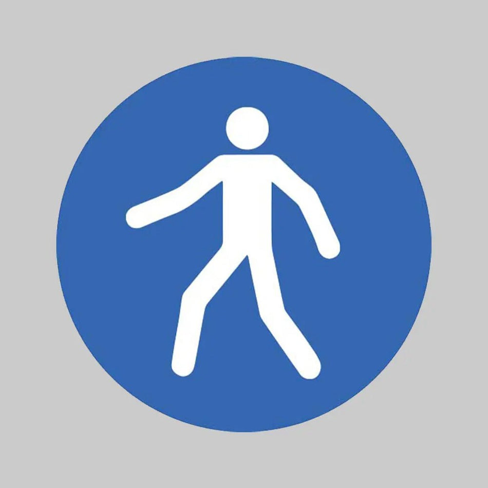 Pedestrian Symbol Floor Graphic 400mm Dia (External Grade) - Ready Set SuppliedPedestrian Symbol Floor Graphic 400mm Dia (External Grade)53546