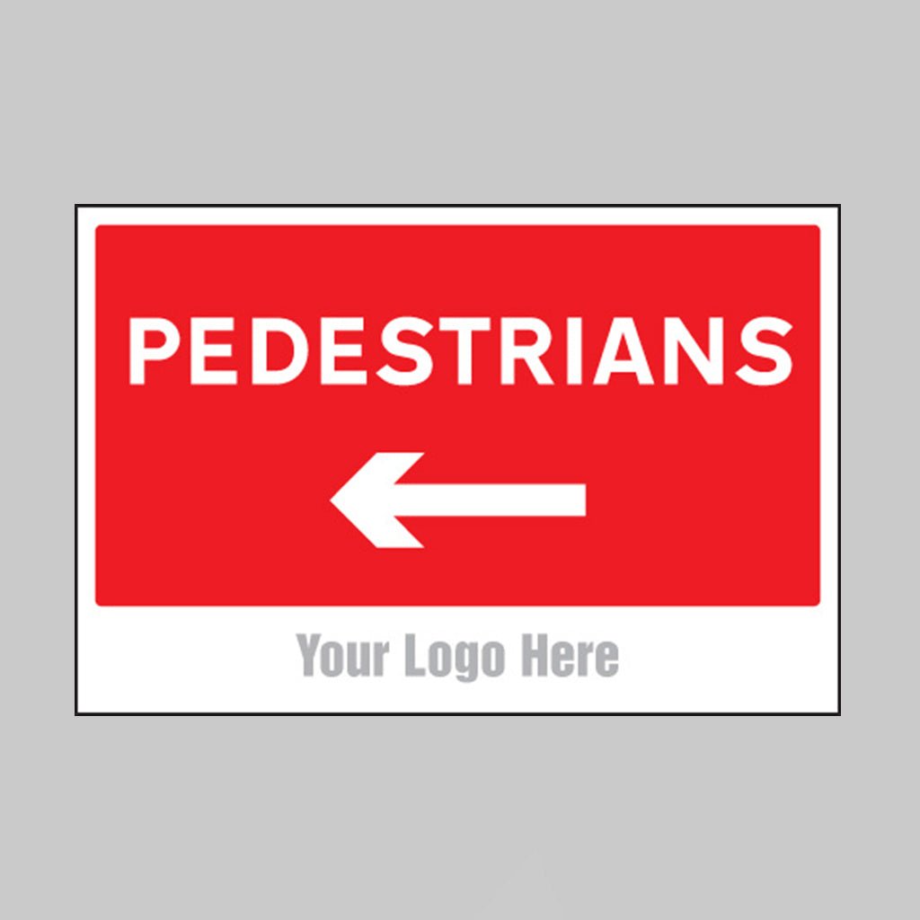 Pedestrians, Arrow Left, Builder Signs 600 x 400mm - Ready Set SuppliedPedestrians, Arrow Left, Builder Signs 600 x 400mm55758