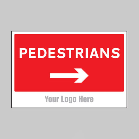 Pedestrians, Arrow Right, Builder Signs 4mm Correx 600 x 400mm - Ready Set SuppliedPedestrians, Arrow Right, Builder Signs 4mm Correx 600 x 400mm55757