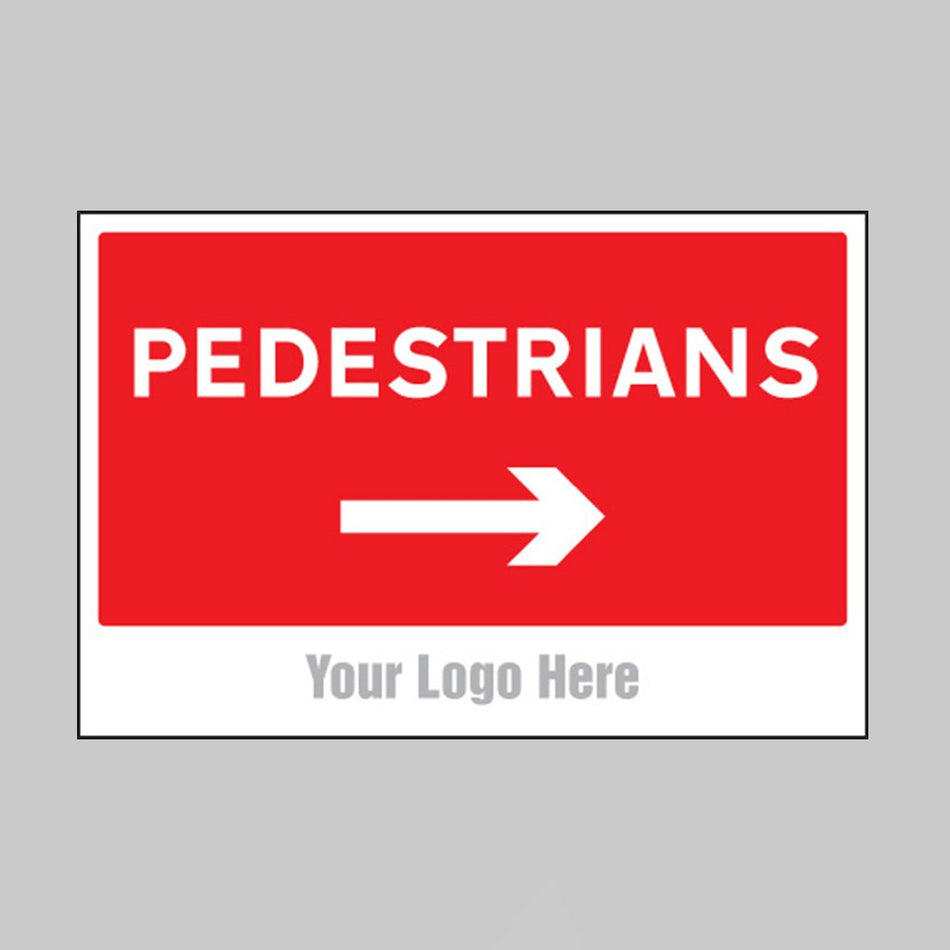 Pedestrians, Arrow Right, Builder Signs 4mm Correx 600 x 400mm - Ready Set SuppliedPedestrians, Arrow Right, Builder Signs 4mm Correx 600 x 400mm55757