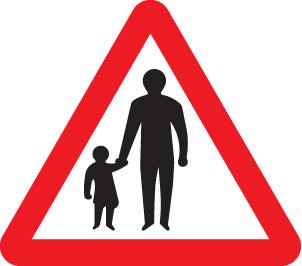Pedestrians In Road Ahead Class R2 600mm Triangle With Channelling Sign - Ready Set SuppliedPedestrians In Road Ahead Class R2 600mm Triangle With Channelling Sign57792