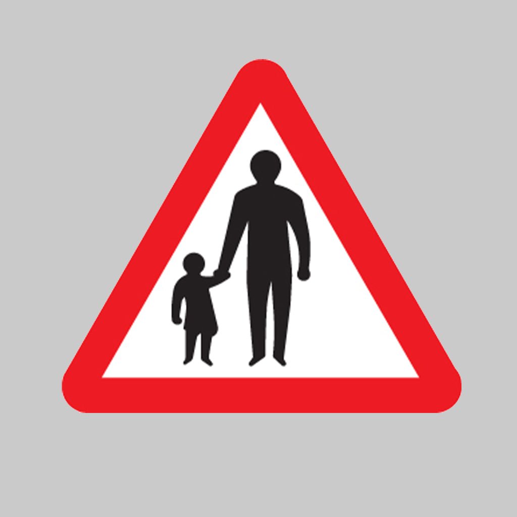 Pedestrians In Road Ahead Class RA1 600mm Triangle With Channelling Sign - Ready Set SuppliedPedestrians In Road Ahead Class RA1 600mm Triangle With Channelling Sign57892