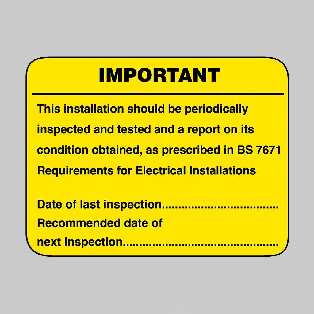 Periodic Inspection Labels Sheet of 9 Labels, 100 x 75mm - Ready Set SuppliedPeriodic Inspection Labels Sheet of 9 Labels, 100 x 75mm54064