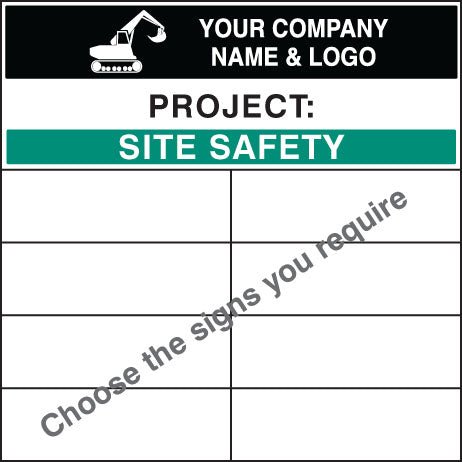 Personalised Bespoke Site Safety Board With Logo 1200 x 1200mm 5mm PVC - Ready Set SuppliedPersonalised Bespoke Site Safety Board With Logo 1200 x 1200mm 5mm PVC58047