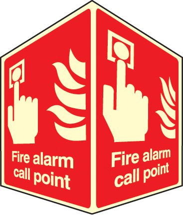 Photoluminescent Fire Alarm Call Point Projecting Sign - Ready Set SuppliedPhotoluminescent Fire Alarm Call Point Projecting Sign58009