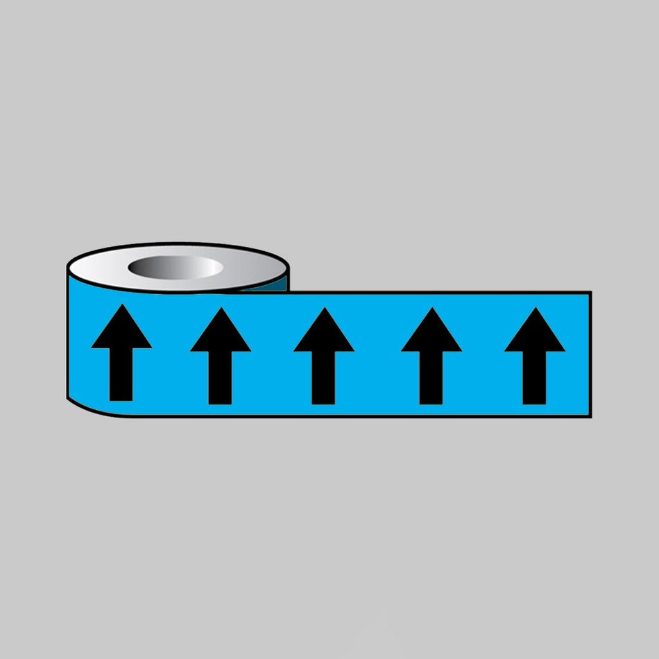 Pipeline Identification Black Arrows On Light Blue (20E51) 50mm X 33m - Ready Set SuppliedPipeline Identification Black Arrows On Light Blue (20E51) 50mm X 33m59889