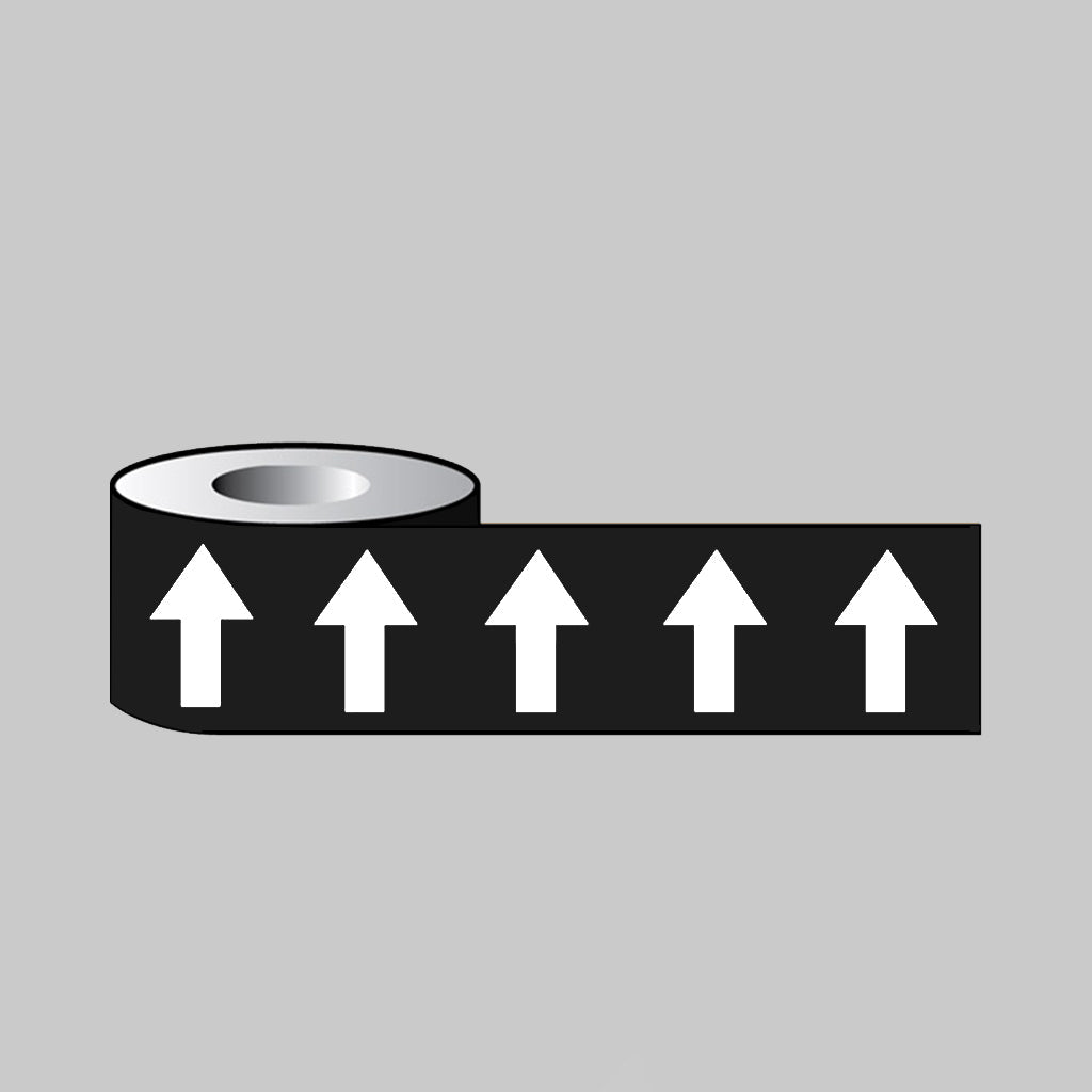 Pipeline Identification White Arrows On Black (00E53) 50mm X 33m - Ready Set SuppliedPipeline Identification White Arrows On Black (00E53) 50mm X 33m59888