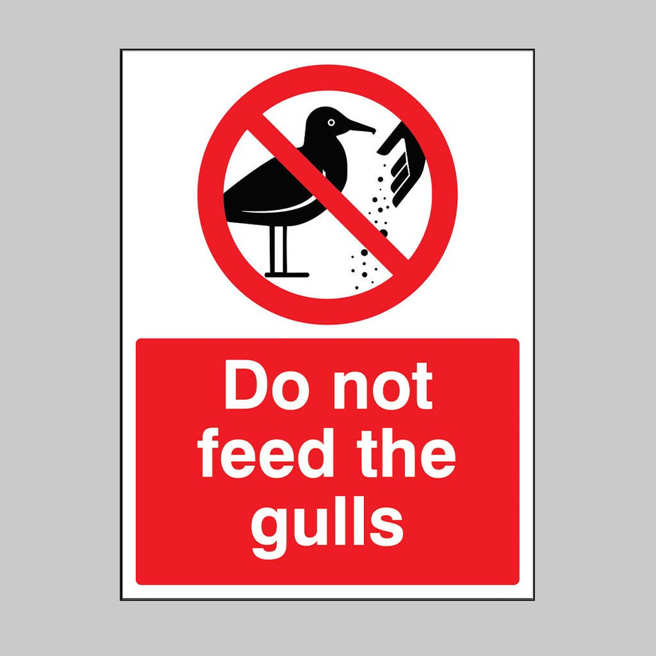 Please Do Not Feed The Gulls Sign - Ready Set SuppliedPlease Do Not Feed The Gulls SignRigid Plastic11770E