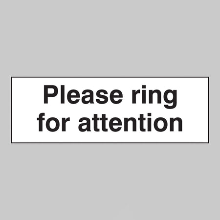 Please Ring For Attention Sign - Ready Set SuppliedPlease Ring For Attention SignRigid Plastic17013G