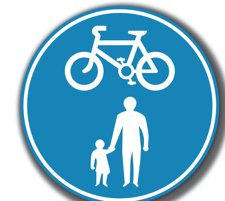 Preformed Thermoplastic Shared Cycle & Pedestrian Symbol - Ready Set SuppliedPreformed Thermoplastic Shared Cycle & Pedestrian Symbol450mm