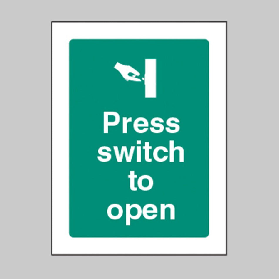 Press Switch To Open Sign - Ready Set SuppliedPress Switch To Open Sign22080A