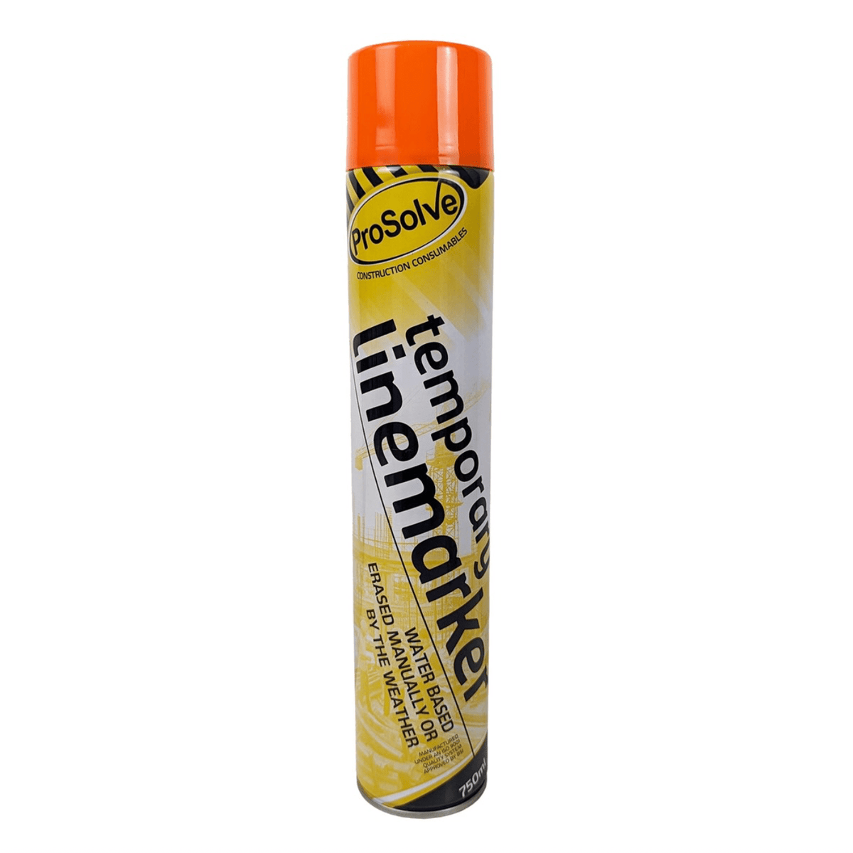 ProSolve Temporary Line Marking Paint (Water Based) 750ml - Ready Set SuppliedProSolve Temporary Line Marking Paint (Water Based) 750mlOrange110