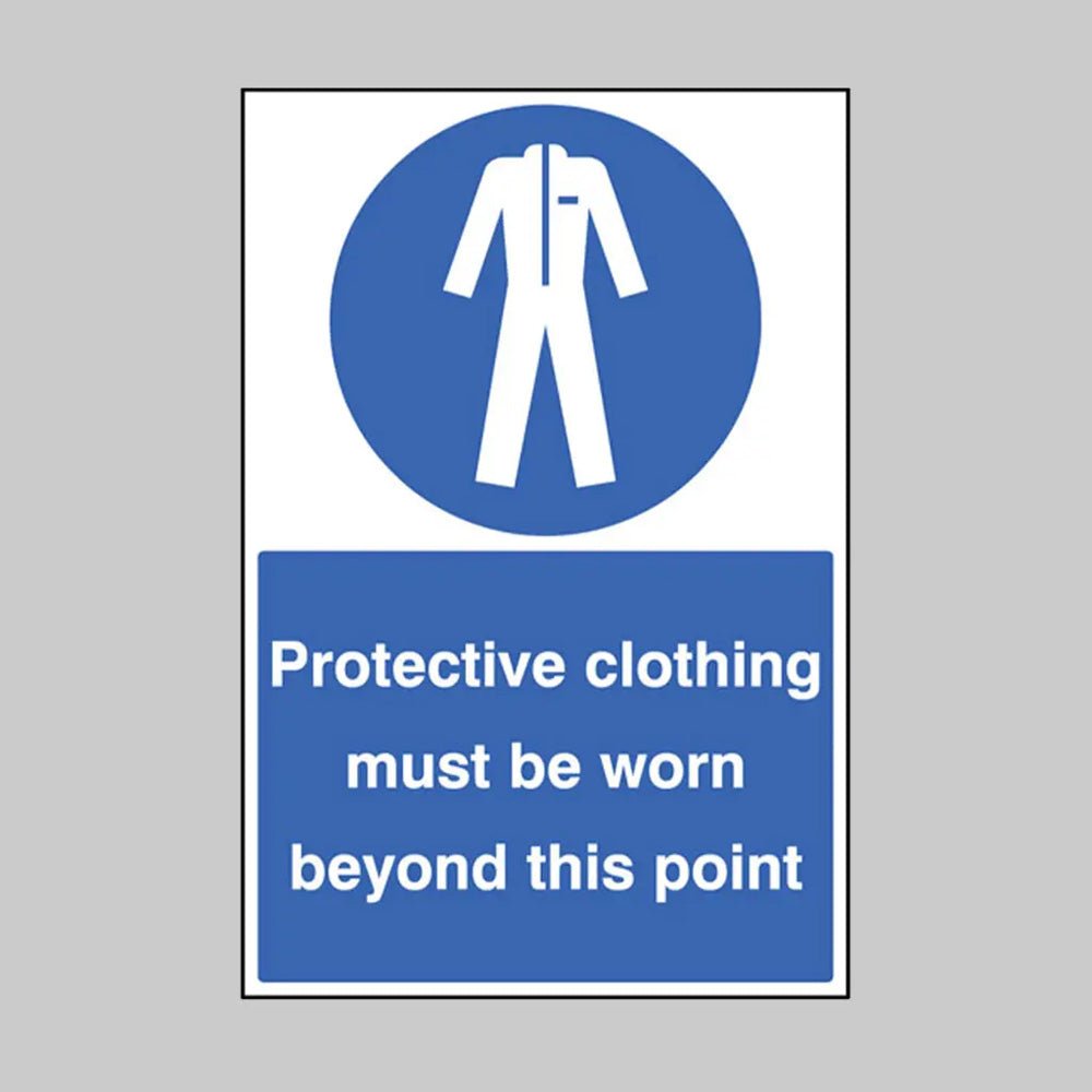 Protective Clothing Must Be Worn Beyond This Point Floor Graphic 400 x 600mm (External Grade) - Ready Set SuppliedProtective Clothing Must Be Worn Beyond This Point Floor Graphic 400 x 600mm (External Grade)53567