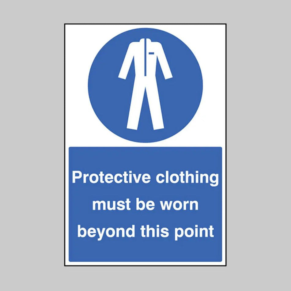 Protective Clothing Must Be Worn Beyond This Point Floor Graphic 400 x 600mm (External Grade) - Ready Set SuppliedProtective Clothing Must Be Worn Beyond This Point Floor Graphic 400 x 600mm (External Grade)53567