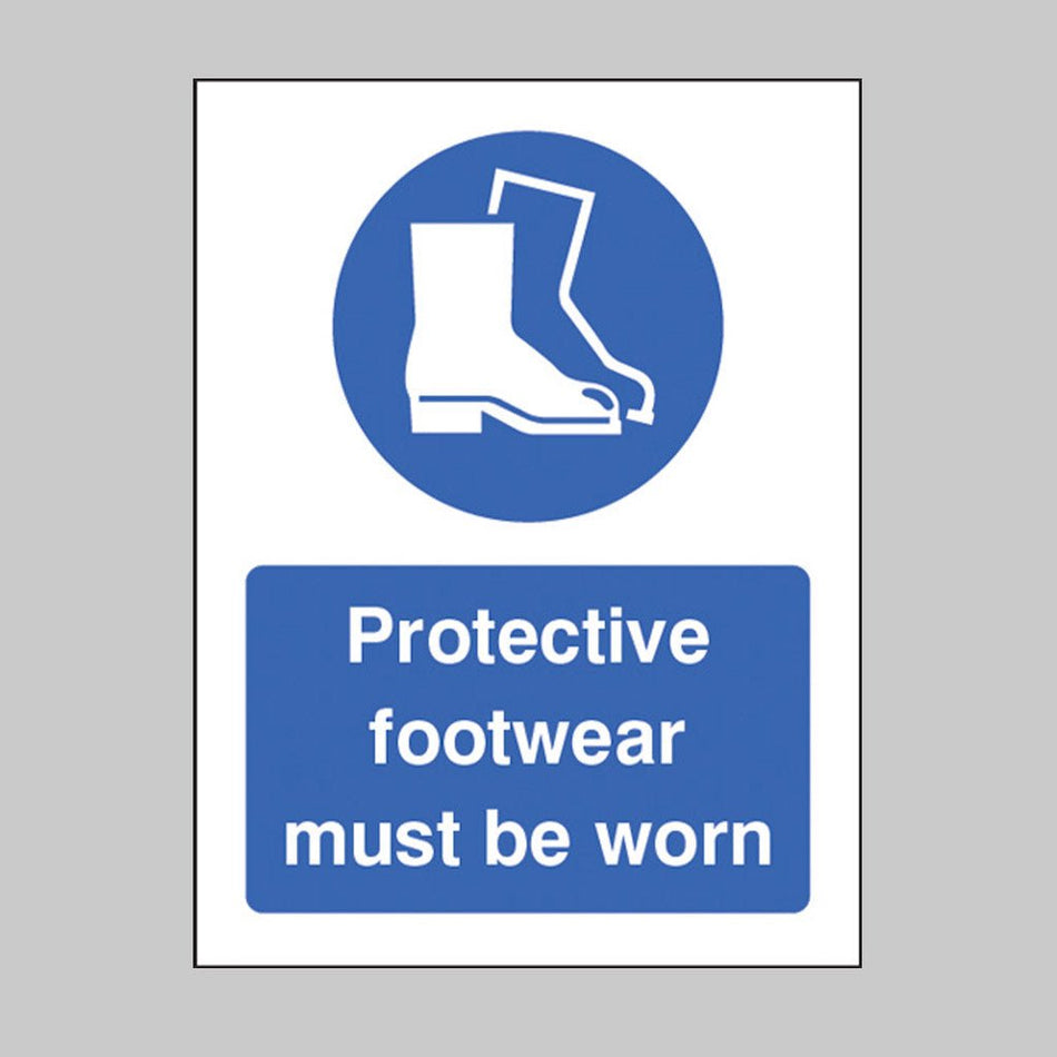 Protective Footwear Must Be Worn Sign - Ready Set SuppliedProtective Footwear Must Be Worn SignRigid Plastic15201E