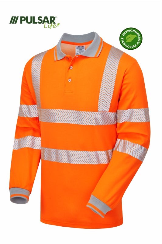 PULSAR® LIFE Men's HV Orange LS Polo Shirt - Ready Set SuppliedPULSAR® LIFE Men's HV Orange LS Polo ShirtSmallLFE904 - ORG