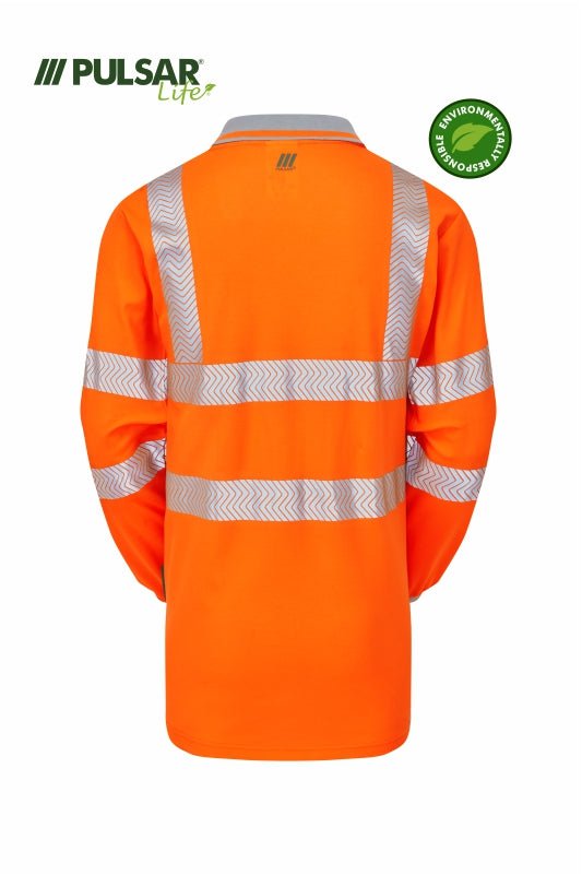Pulsar Life Men's HV Orange LS Polo Shirt - Ready Set SuppliedPulsar Life Men's HV Orange LS Polo Shirt2XLRSS-PUL-0039