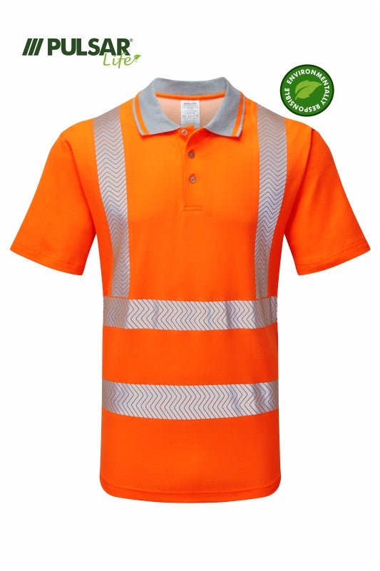 Pulsar Life Men's HV Orange Polo Shirt - Ready Set SuppliedPulsar Life Men's HV Orange Polo ShirtMRSS-PUL-0037