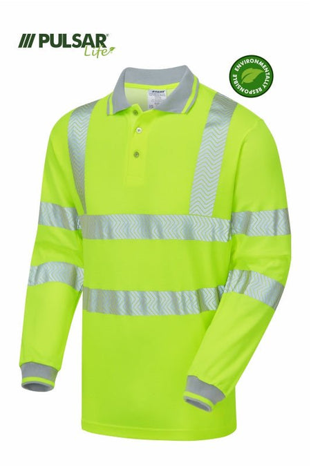 PULSAR® LIFE Men's HV Yellow LS Polo Shirt - Ready Set SuppliedPULSAR® LIFE Men's HV Yellow LS Polo ShirtSmallLFE903 - YEL