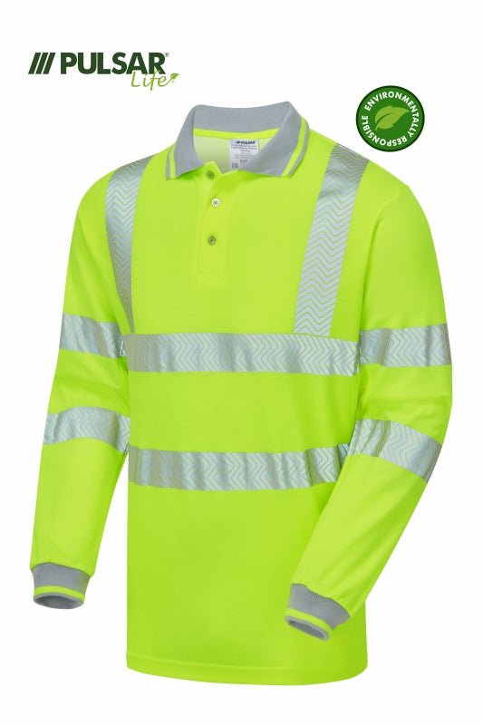 PULSAR® LIFE Men's HV Yellow LS Polo Shirt - Ready Set SuppliedPULSAR® LIFE Men's HV Yellow LS Polo ShirtSmallLFE903 - YEL