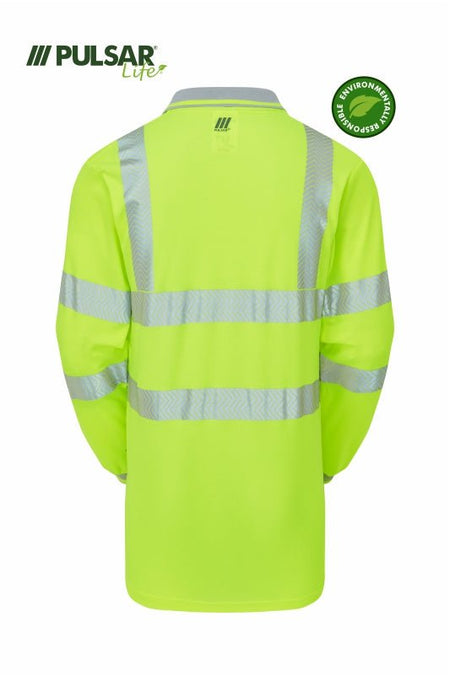 Pulsar Life Men's HV Yellow LS Polo Shirt - Ready Set SuppliedPulsar Life Men's HV Yellow LS Polo ShirtLRSS-PUL-0038