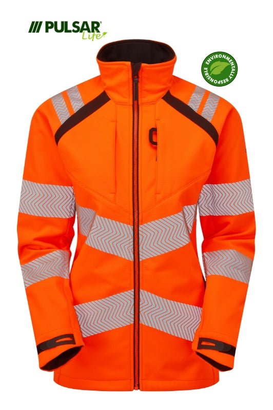 Pulsar Life Women's HV Orange Softshell Jacket - Ready Set SuppliedPulsar Life Women's HV Orange Softshell Jacket8RSS-PUL-0063