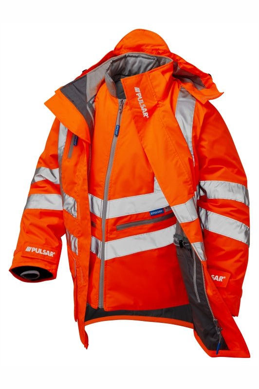 Pulsar Protect HV Orange 7 - in - 1 Storm Coat - Ready Set SuppliedPulsar Protect HV Orange 7 - in - 1 Storm CoatSRSS-PUL-0102