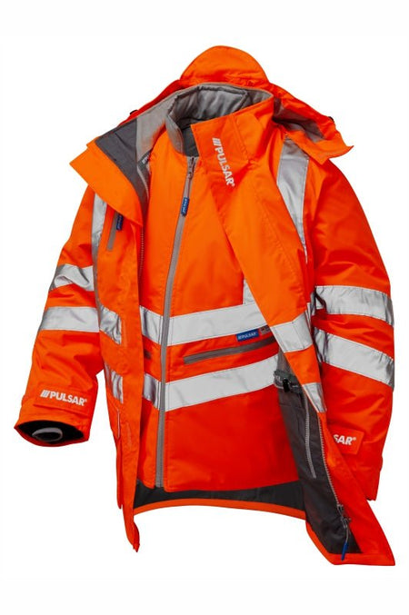 Pulsar Protect HV Orange 7 - in - 1 Storm Coat - Ready Set SuppliedPulsar Protect HV Orange 7 - in - 1 Storm CoatSRSS-PUL-0102