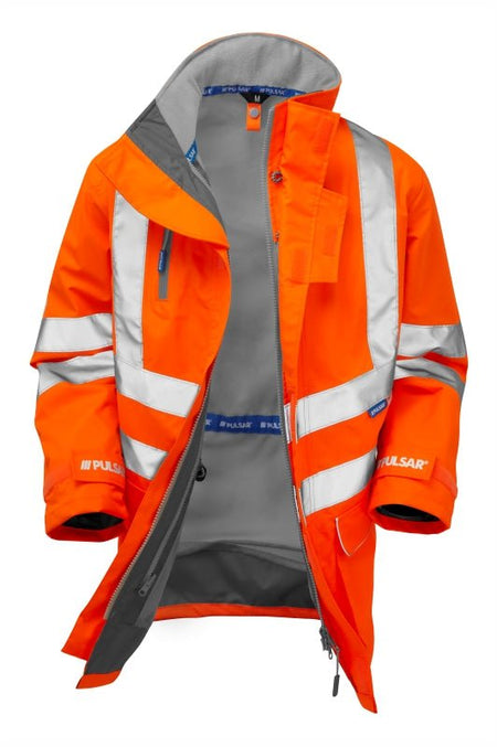 PULSAR® PROTECT HV Orange Mesh Lined Storm Coat - Ready Set SuppliedPULSAR® PROTECT HV Orange Mesh Lined Storm CoatSmallPR499 - ORG