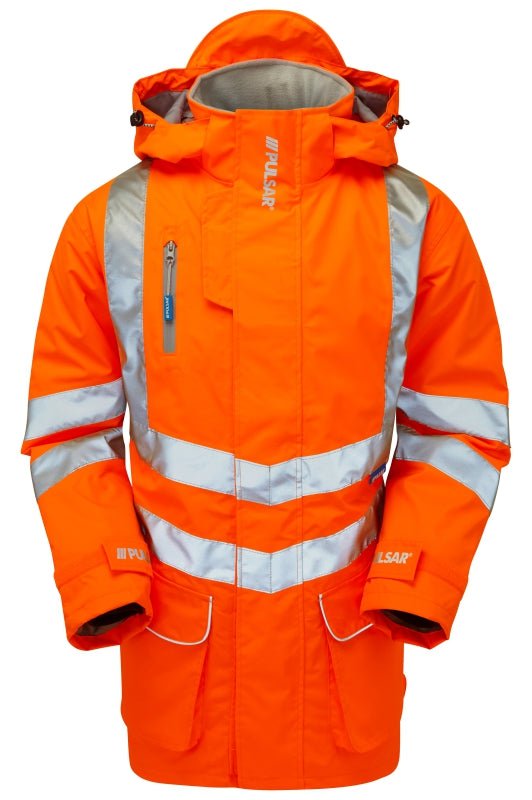 Pulsar Protect HV Orange Mesh Lined Storm Coat - Ready Set SuppliedPulsar Protect HV Orange Mesh Lined Storm CoatXSRSS-PUL-0104