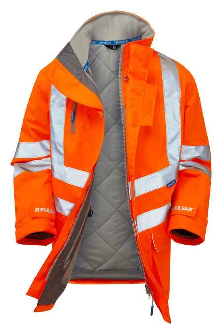 PULSAR® PROTECT HV Orange Padded Storm Coat - Ready Set SuppliedPULSAR® PROTECT HV Orange Padded Storm CoatPR502 - ORG