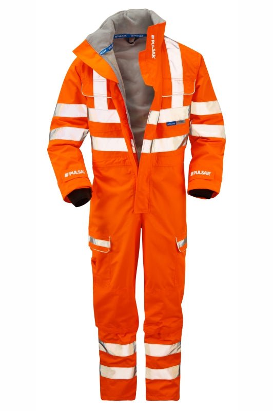 PULSAR® PROTECT HV Orange Waterproof Coverall - Ready Set SuppliedPULSAR® PROTECT HV Orange Waterproof CoverallSmallPR505 - ORG