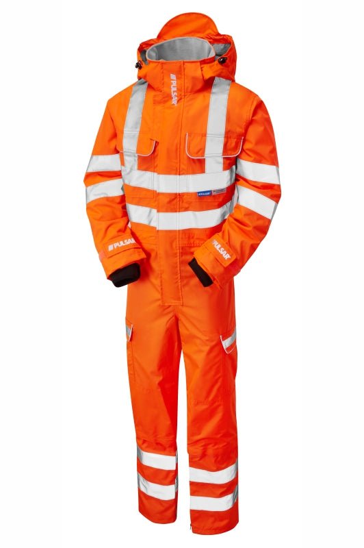 Pulsar Protect HV Orange Waterproof Coverall - Ready Set SuppliedPulsar Protect HV Orange Waterproof CoverallRegular LegRSS-PUL-0108