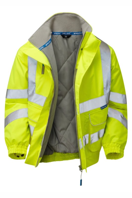 PULSAR® PROTECT HV Yellow Padded Bomber Jacket - Ready Set SuppliedPULSAR® PROTECT HV Yellow Padded Bomber JacketSmallP191 - YEL
