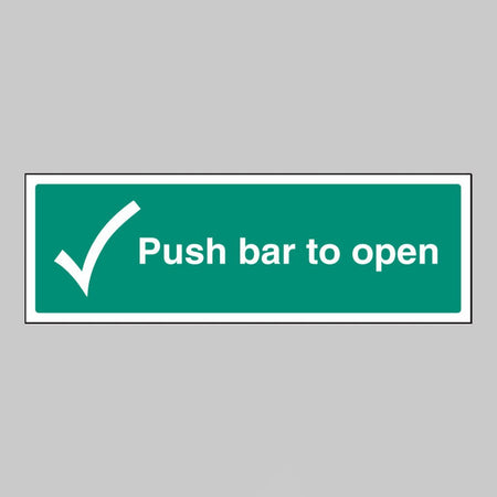 Push Bar to Open Sign - Ready Set SuppliedPush Bar to Open SignRigid Plastic12047G