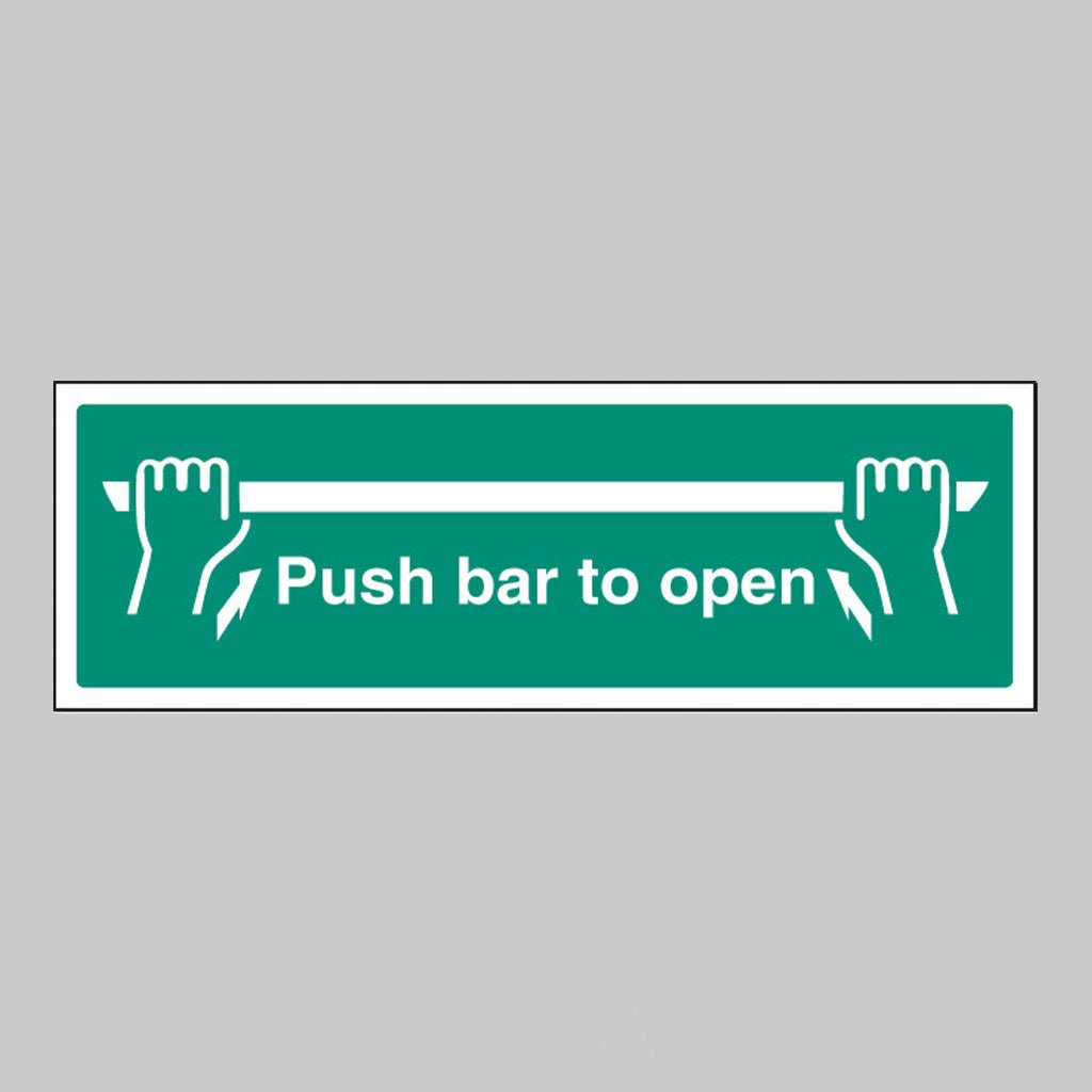 Push Bar To Open Sign - Ready Set SuppliedPush Bar To Open SignRigid Plastic12052G