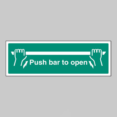 Push Bar To Open Sign - Ready Set SuppliedPush Bar To Open SignRigid Plastic12052G