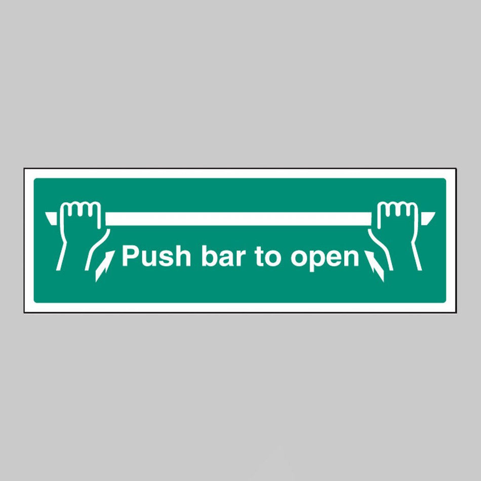 Push Bar To Open Sign - Ready Set SuppliedPush Bar To Open SignRigid Plastic12052G