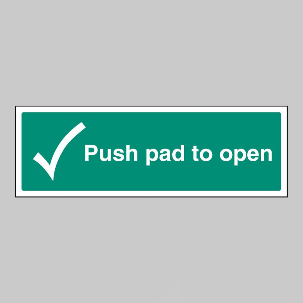 Push Pad to Open Sign - Design 2049 - Ready Set SuppliedPush Pad to Open Sign - Design 2049Rigid Plastic12049G