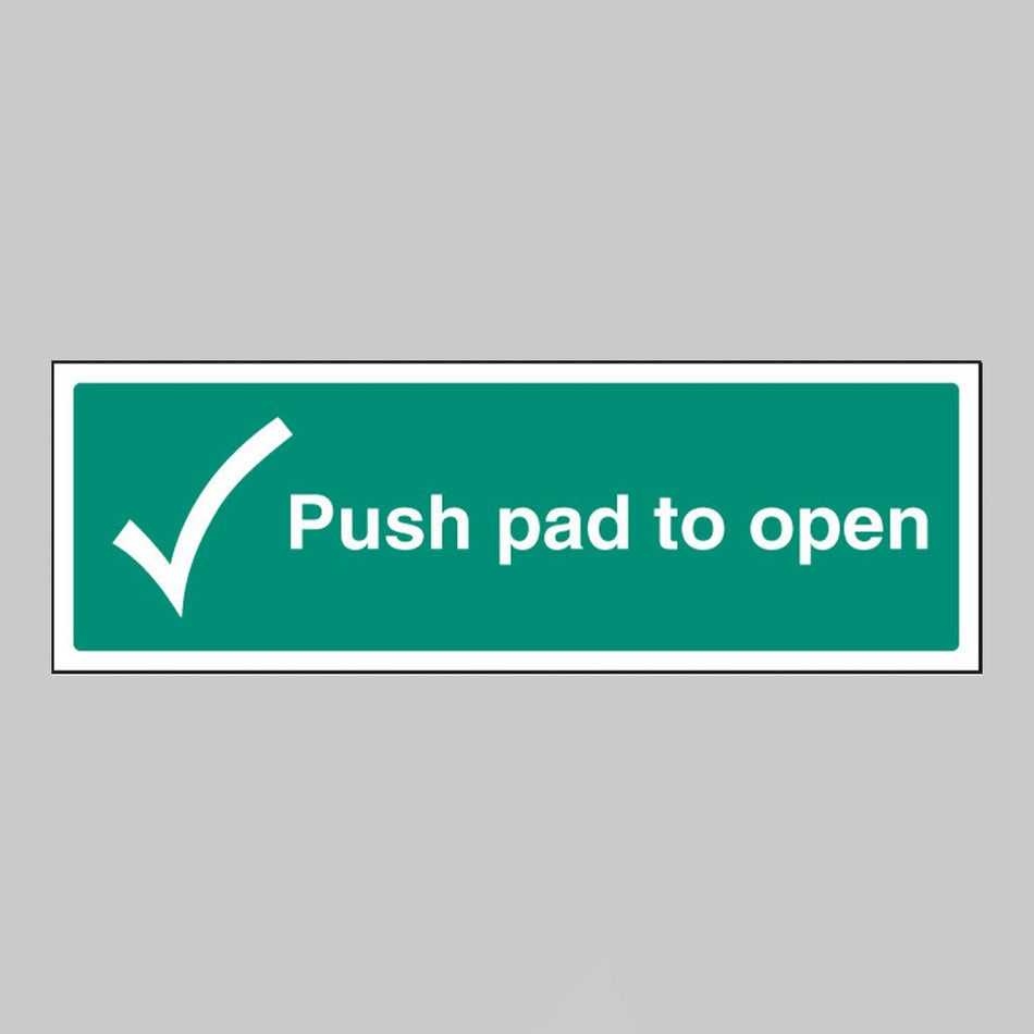 Push Pad to Open Sign - Design 2049 - Ready Set SuppliedPush Pad to Open Sign - Design 2049Rigid Plastic12049G